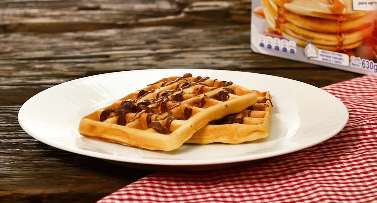 Wafles con Chocolate Corona